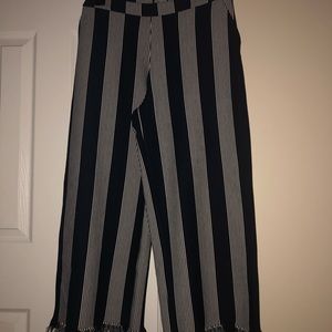 Navy/white Striped Pants